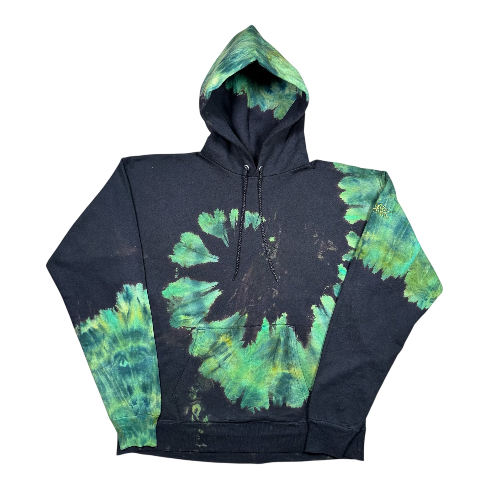 Nyraah Customs "Golden Ratio Swirl Reverse Tie-Dyed Ice-Dye Hoodie (Size Medium)