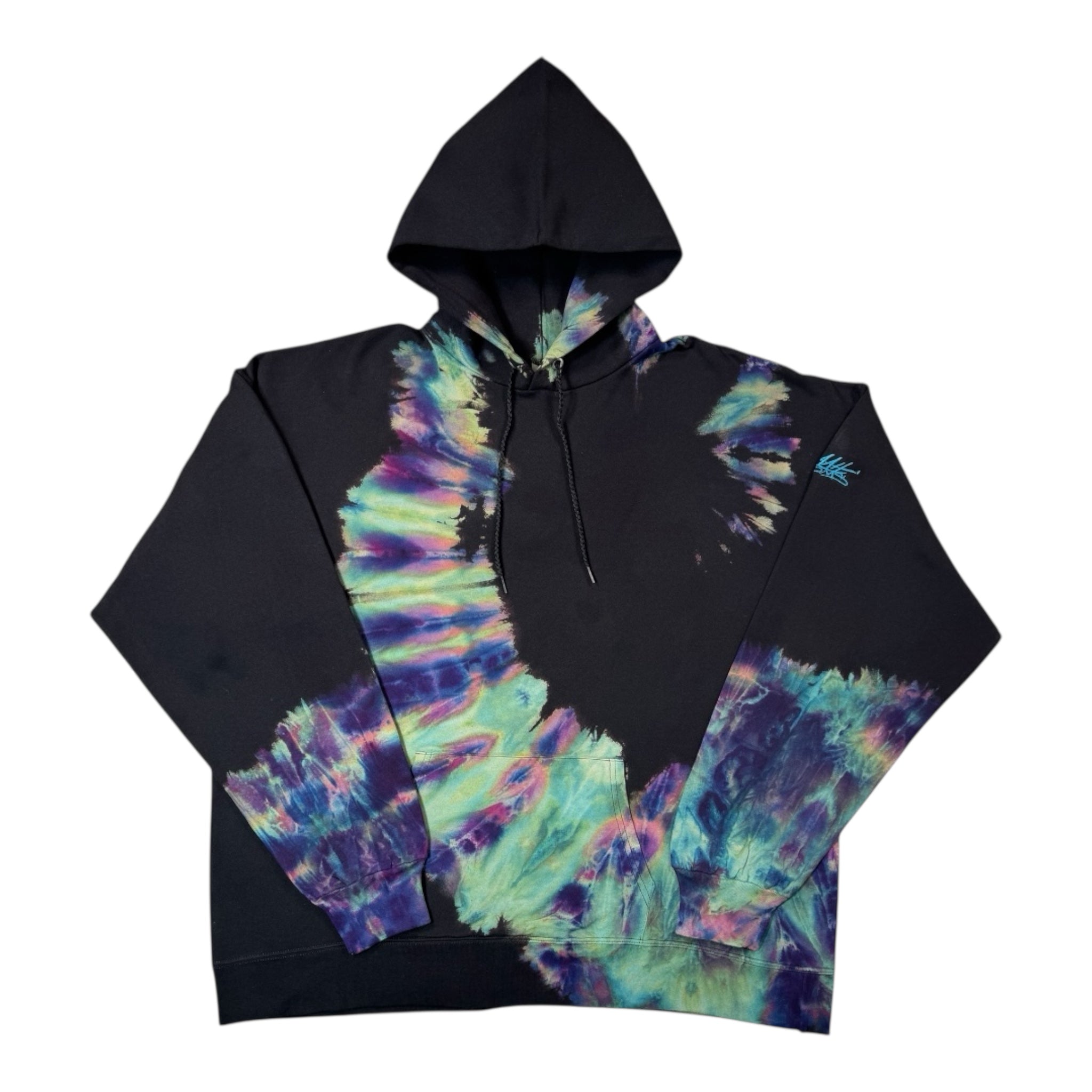 Nyraah Customs "Golden Ratio Swirl Reverse Tie-Dyed Ice-Dye Hoodie (Size X-Large)