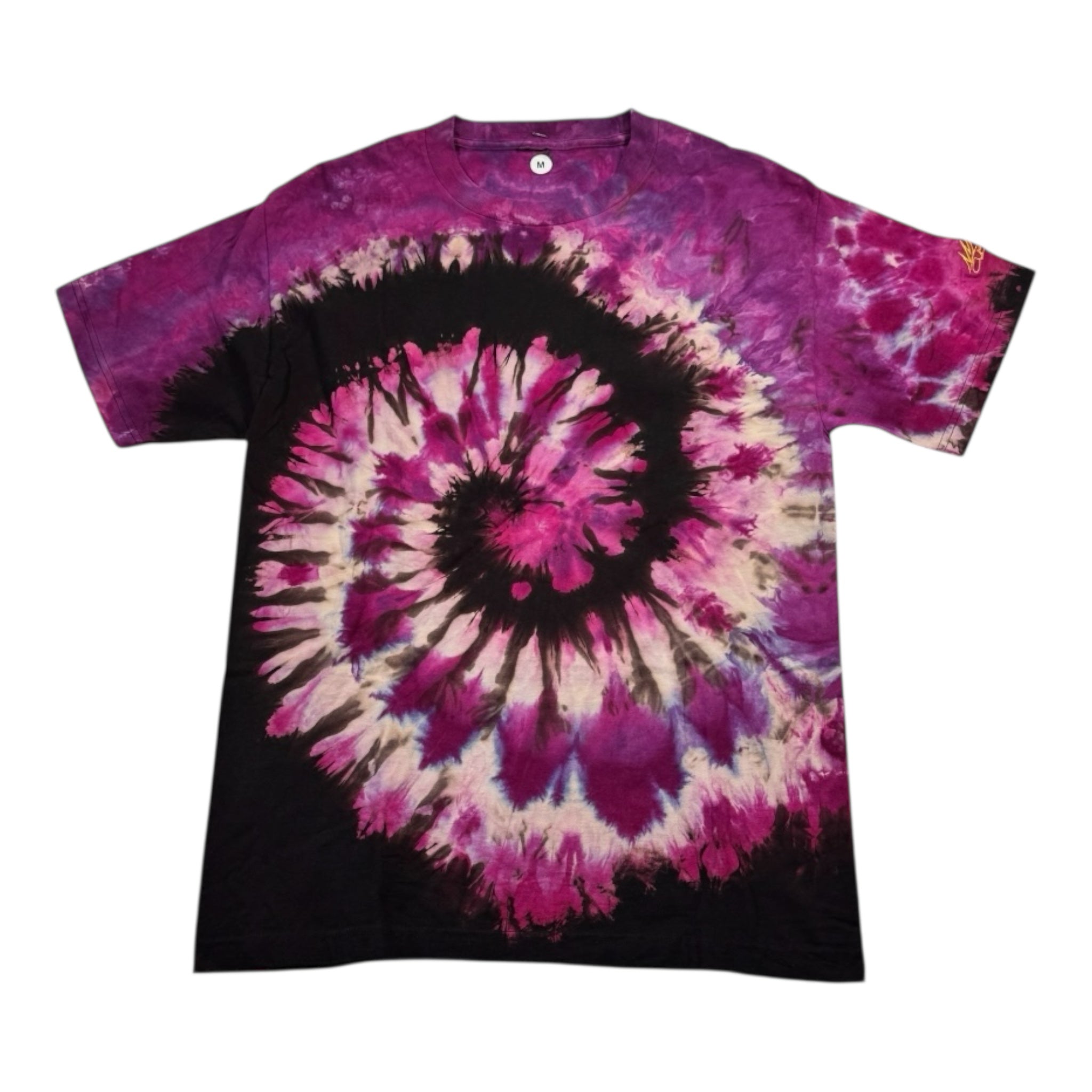 Nyraah Customs "Golden Ratio Swirl Reverse Tie-Dyed Ice-Dye T-Shirt" (Size Medium)