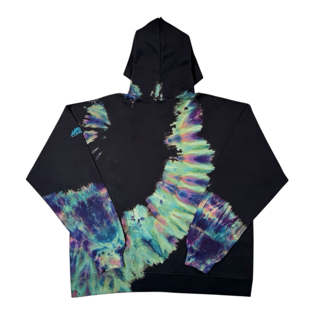 Nyraah Customs "Golden Ratio Swirl Reverse Tie-Dyed Ice-Dye Hoodie (Size X-Large)