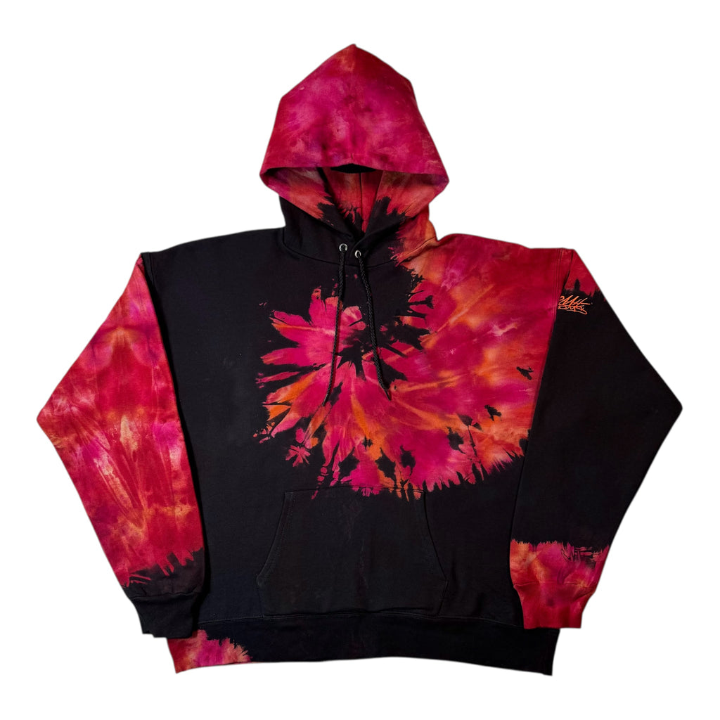 Nyraah Customs "Golden Ratio Swirl Reverse Tie-Dyed Ice-Dye Hoodie (Size Large)