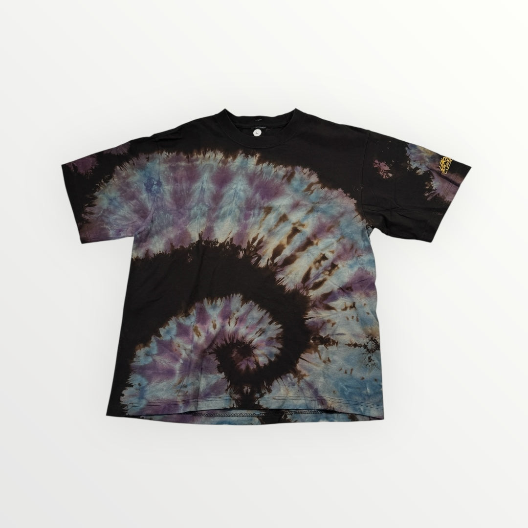 Nyraah Customs "Golden Ratio Swirl Reverse Tie-Dyed Ice-Dye T-Shirt" (Size Large)