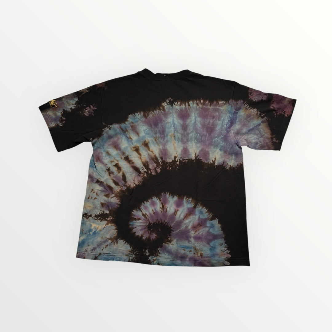 Nyraah Customs "Golden Ratio Swirl Reverse Tie-Dyed Ice-Dye T-Shirt" (Size Large)