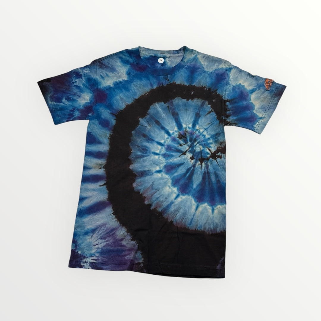 Nyraah Customs "Golden Ratio Swirl Reverse Tie-Dyed Ice-Dye T-Shirt" (Size Small)