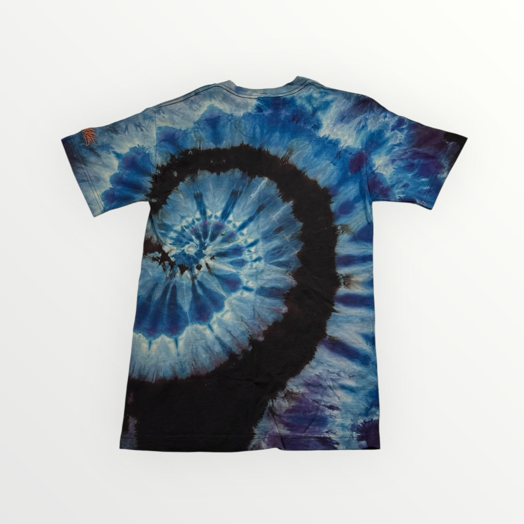 Nyraah Customs "Golden Ratio Swirl Reverse Tie-Dyed Ice-Dye T-Shirt" (Size Small)