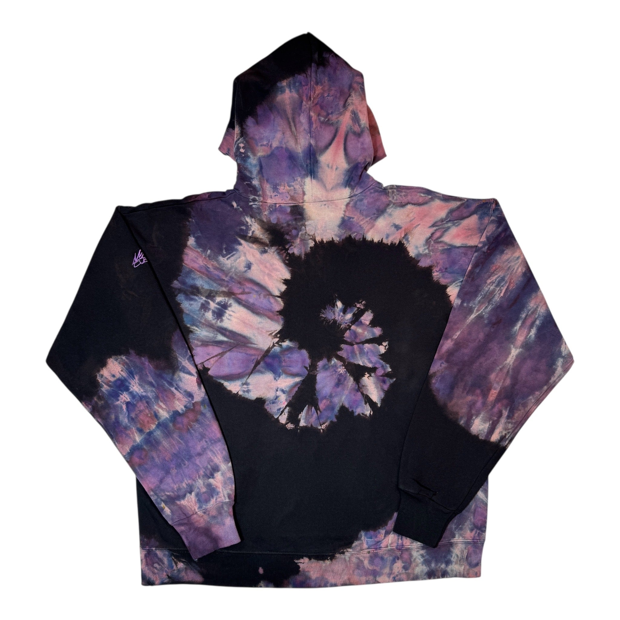 Nyraah Customs "Golden Ratio Swirl Reverse Tie-Dyed Ice-Dye Hoodie (Size Large)