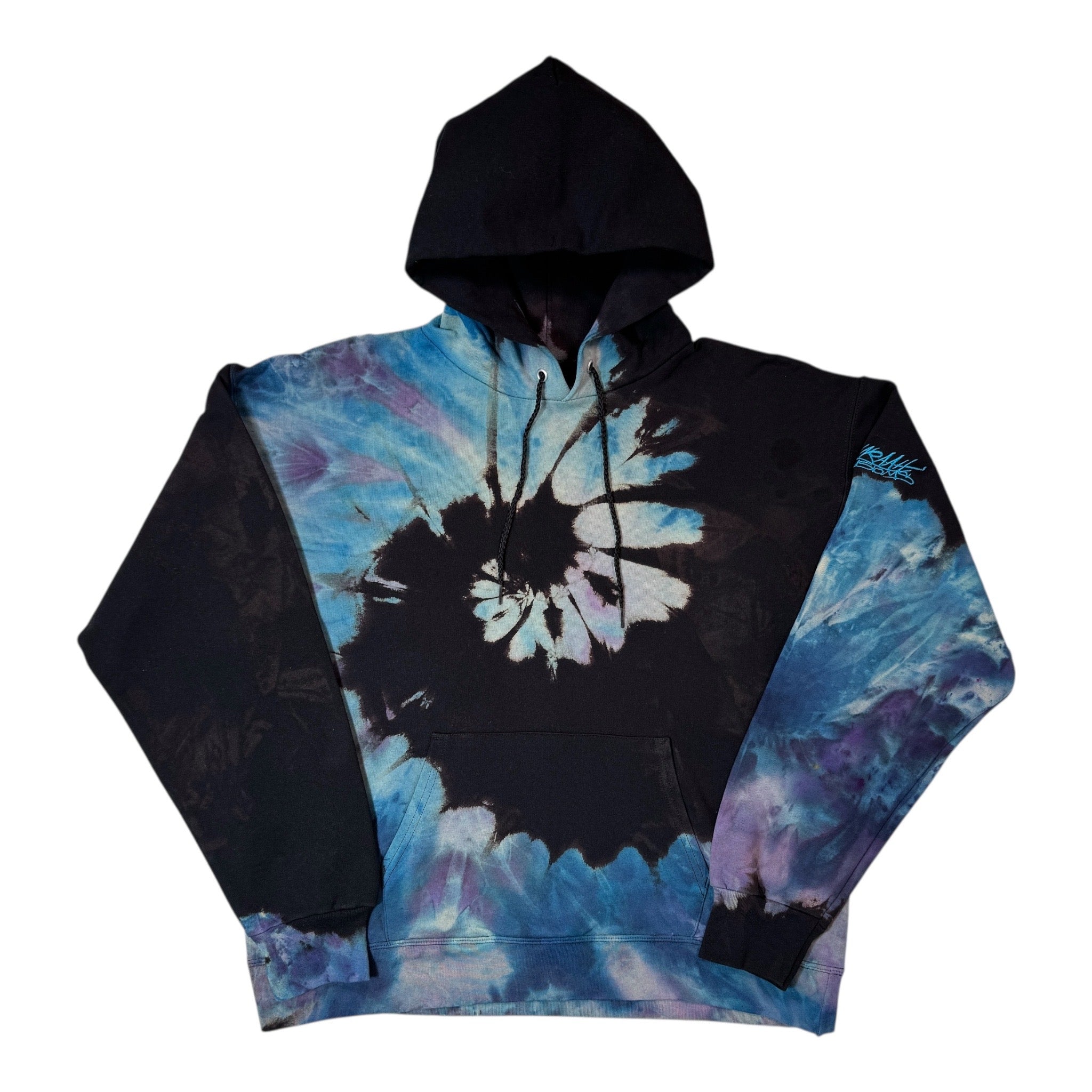 Nyraah Customs "Golden Ratio Swirl Reverse Tie-Dyed Ice-Dye Hoodie (Size Medium)