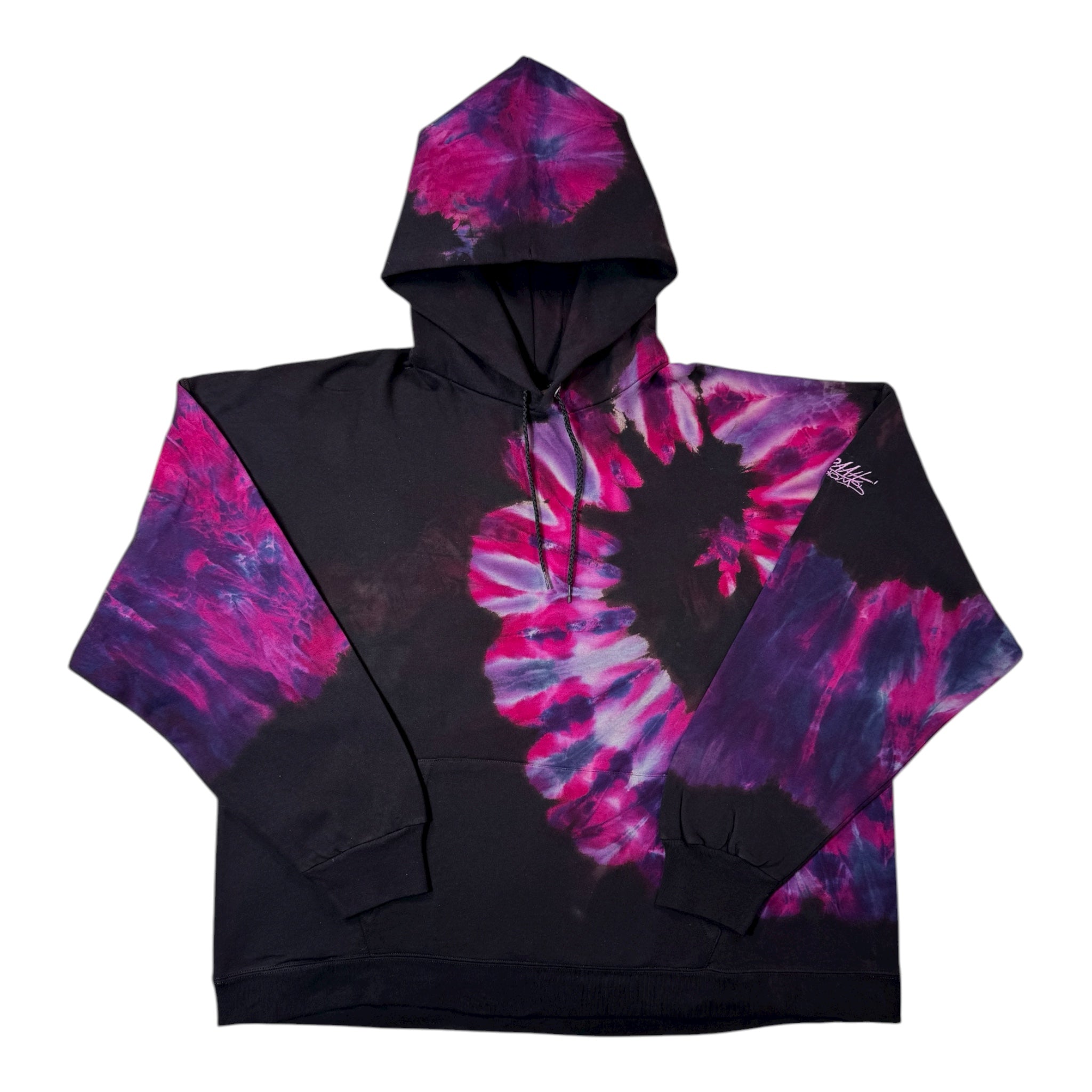 Nyraah Customs "Golden Ratio Swirl Reverse Tie-Dyed Ice-Dye Hoodie (Size 2X-Large)