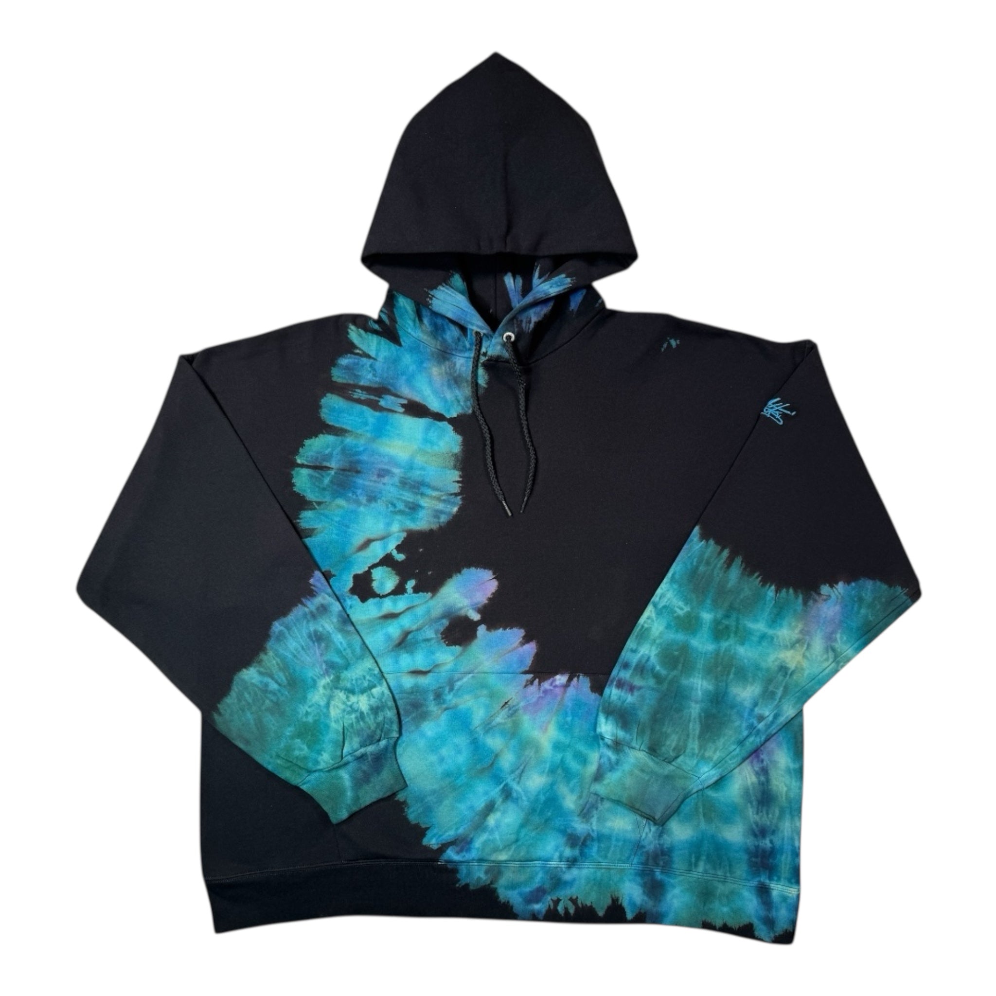 Nyraah Customs "Golden Ratio Swirl Reverse Tie-Dyed Ice-Dye Hoodie (Size X-Large)