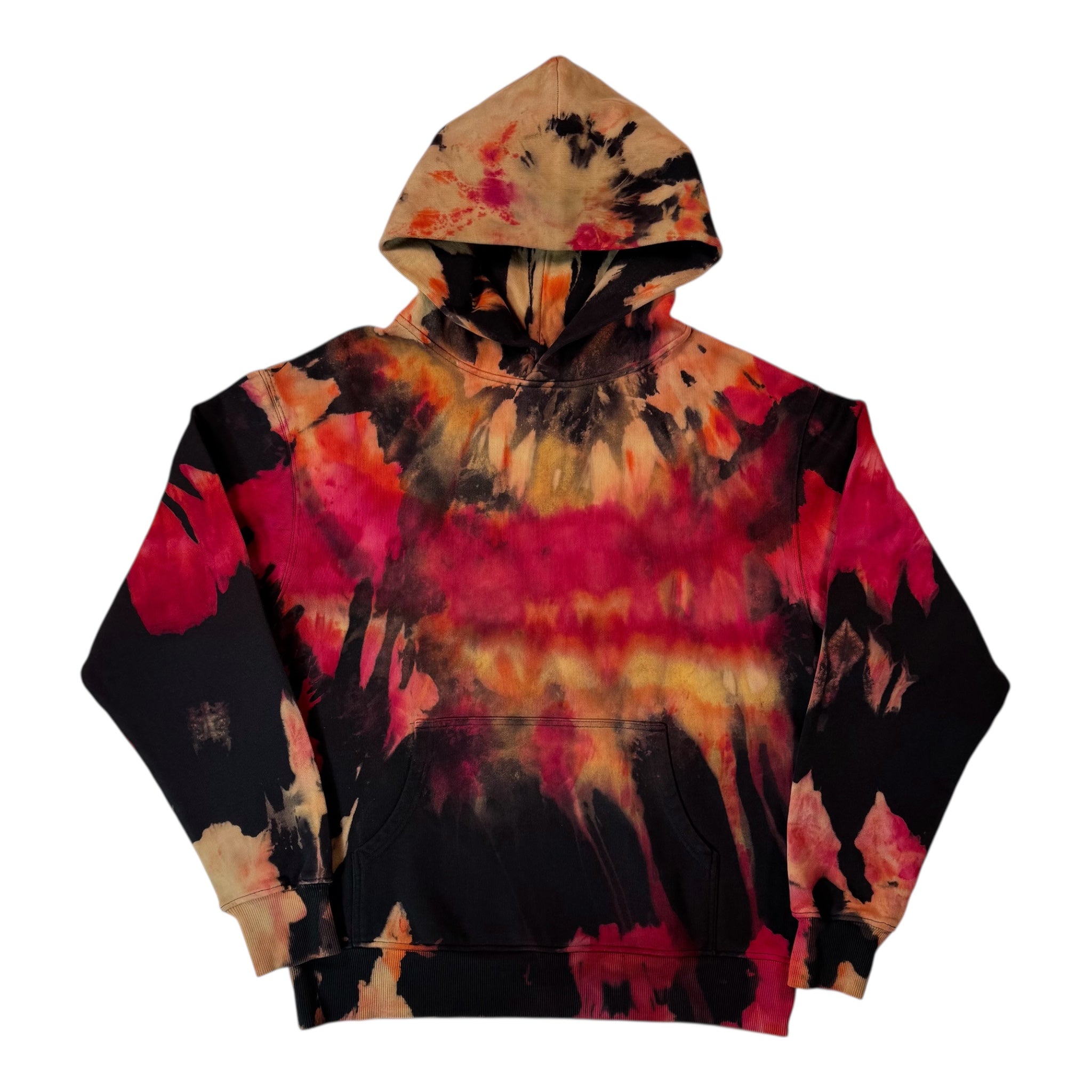 Nyraah Customs "When the Sky Caught fire" Ice Dyed Hoodie (Size Medium)