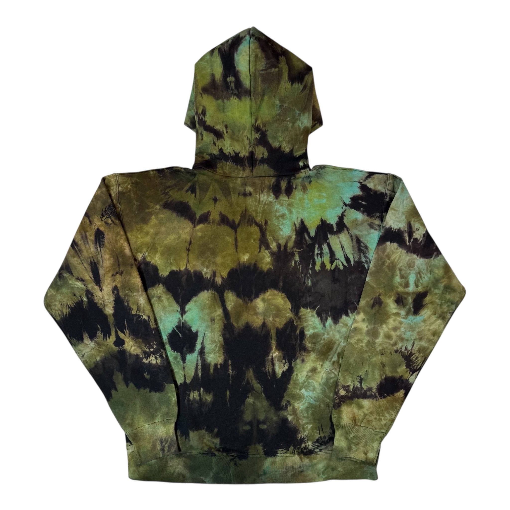 Nyraah Customs  "Night Moss" Ice Dyed Hoodie (Size Medium)