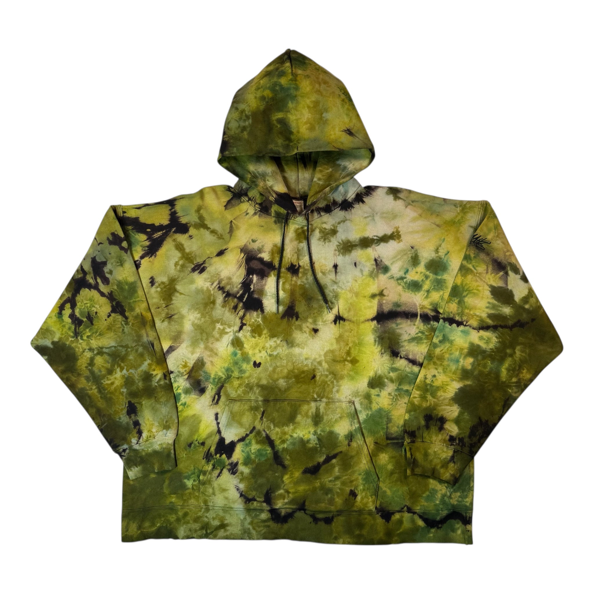 Nyraah Customs  "Limefire" Ice Dyed Hoodie (Size 2-Xtra Large)