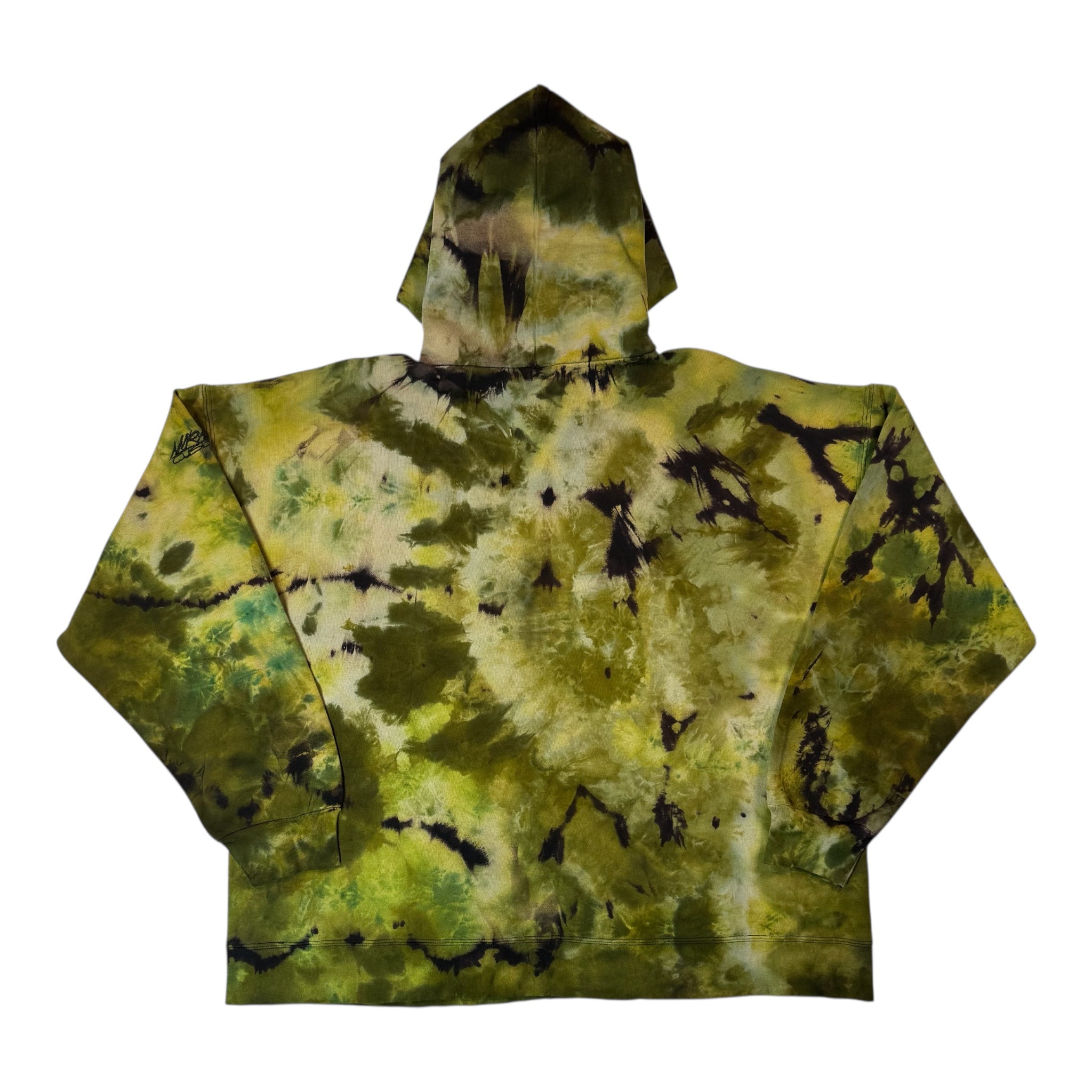 Nyraah Customs  "Limefire" Ice Dyed Hoodie (Size 2-Xtra Large)