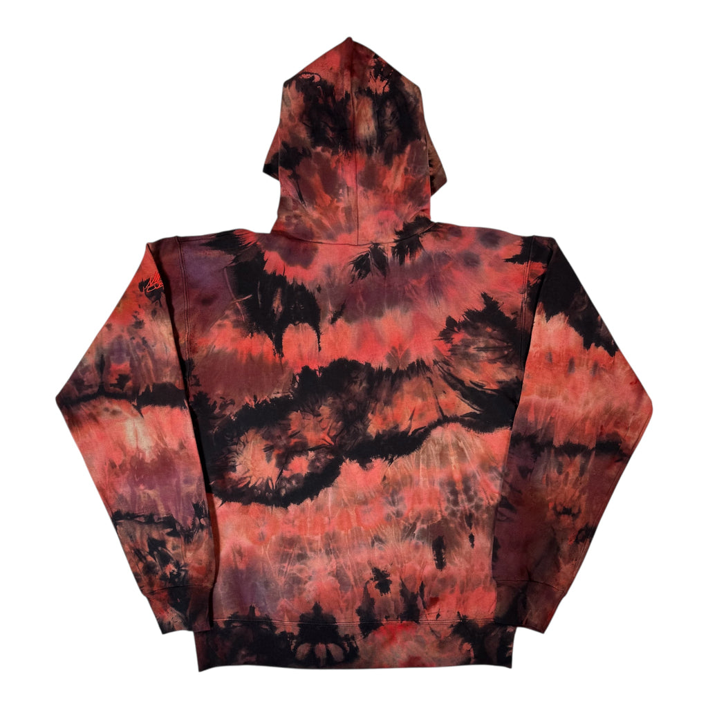 Nyraah Customs  "Blood Moon" Ice Dyed Hoodie (Size Small)