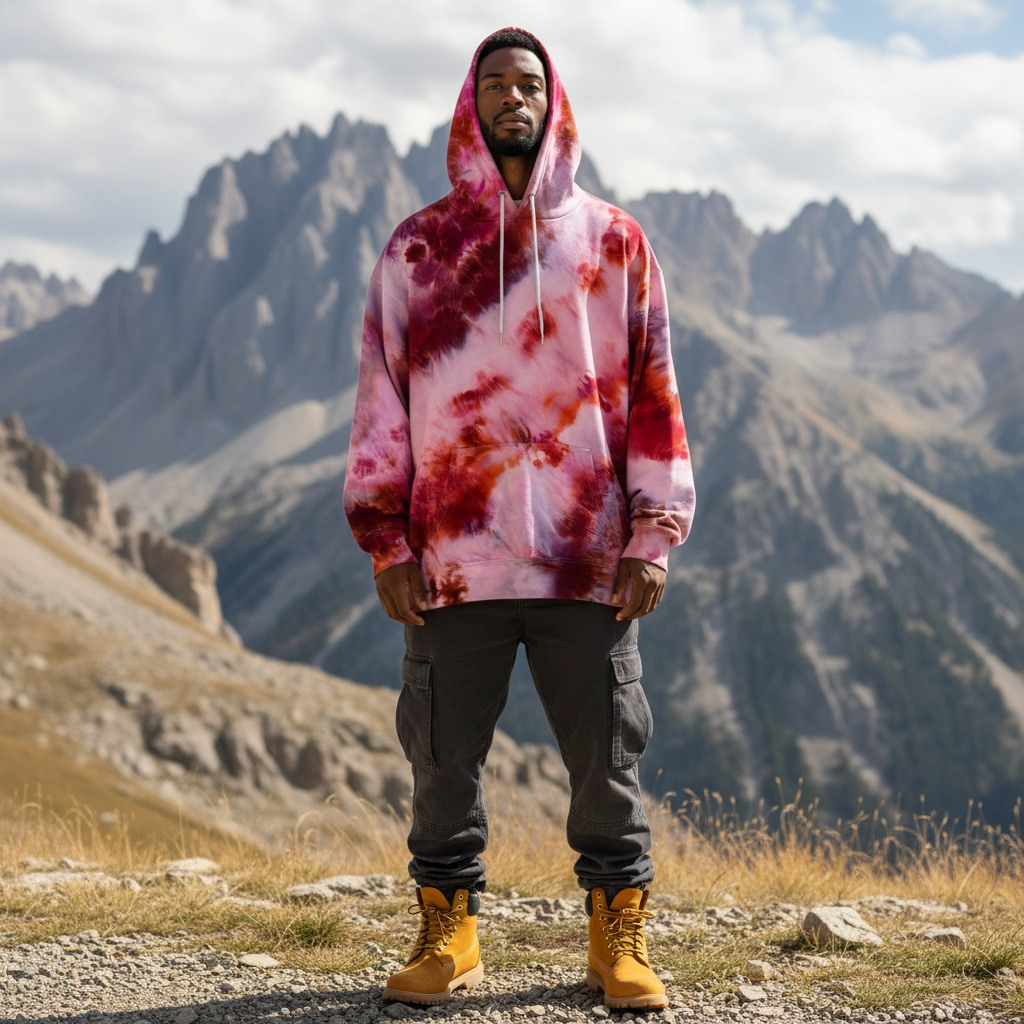 Nyraah Customs "Heartspace" Ice Dyed Hoodie (Size X-Large)