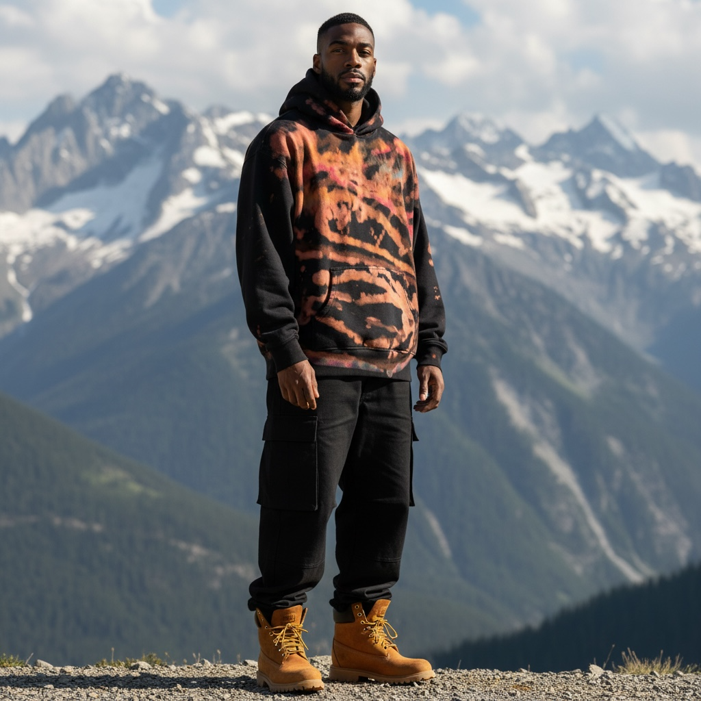 Nyraah Customs "Solar Script" Bleach Dyed Ice Dyed (Size Medium)