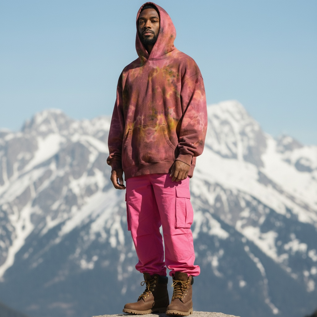 Nyraah Customs "Pink Ice" Bleach Dyed Ice Dyed (Size X-Large)