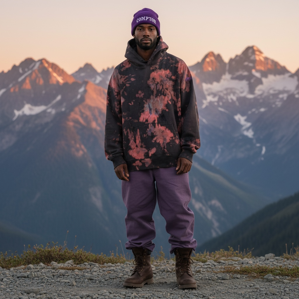 Nyraah Customs "Ember Flow" Bleach Dyed Ice Dyed (Size X-Large)