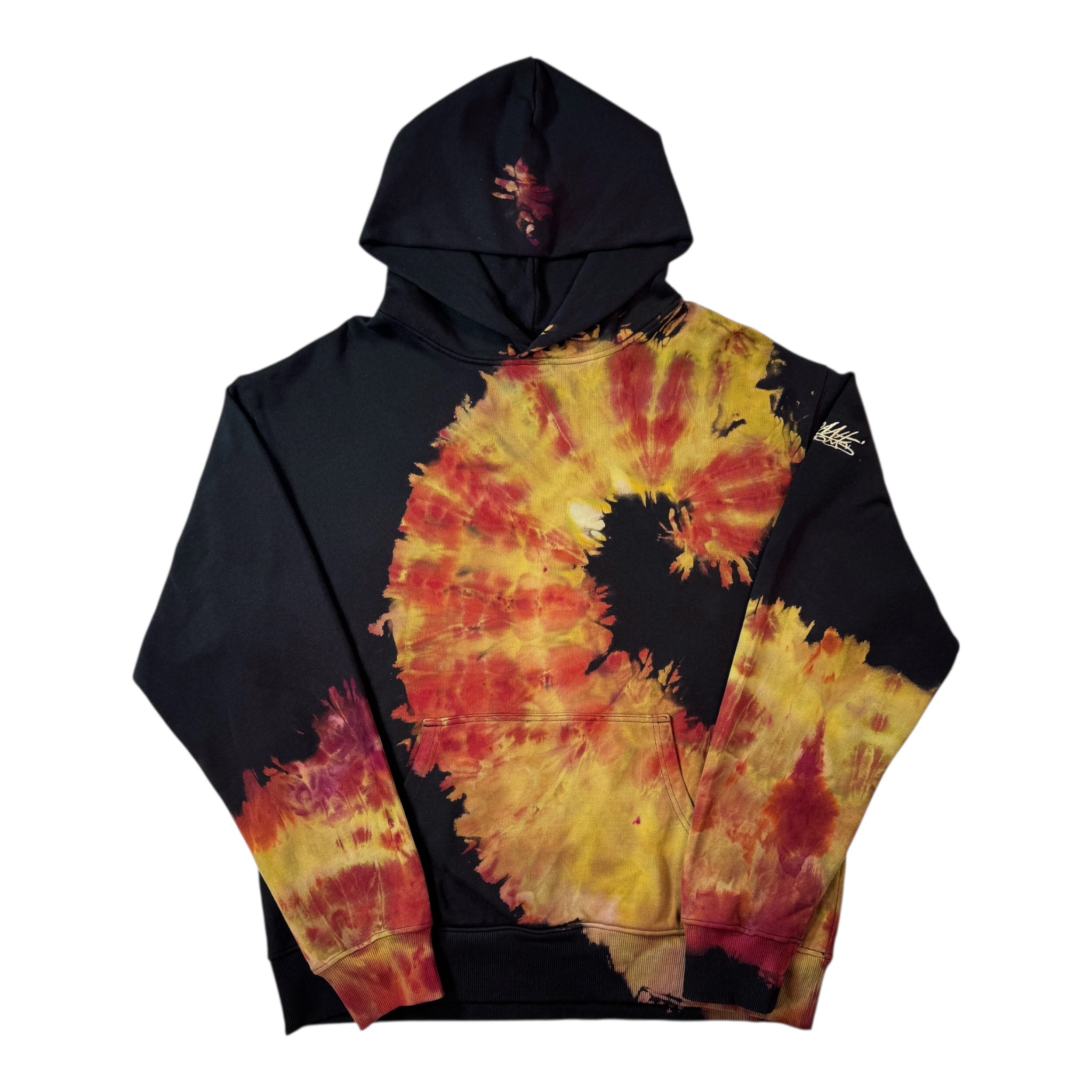 Nyraah Customs "Golden Ratio Swirl Reverse Tie-Dyed Ice-Dye Hoodie (Size Large)