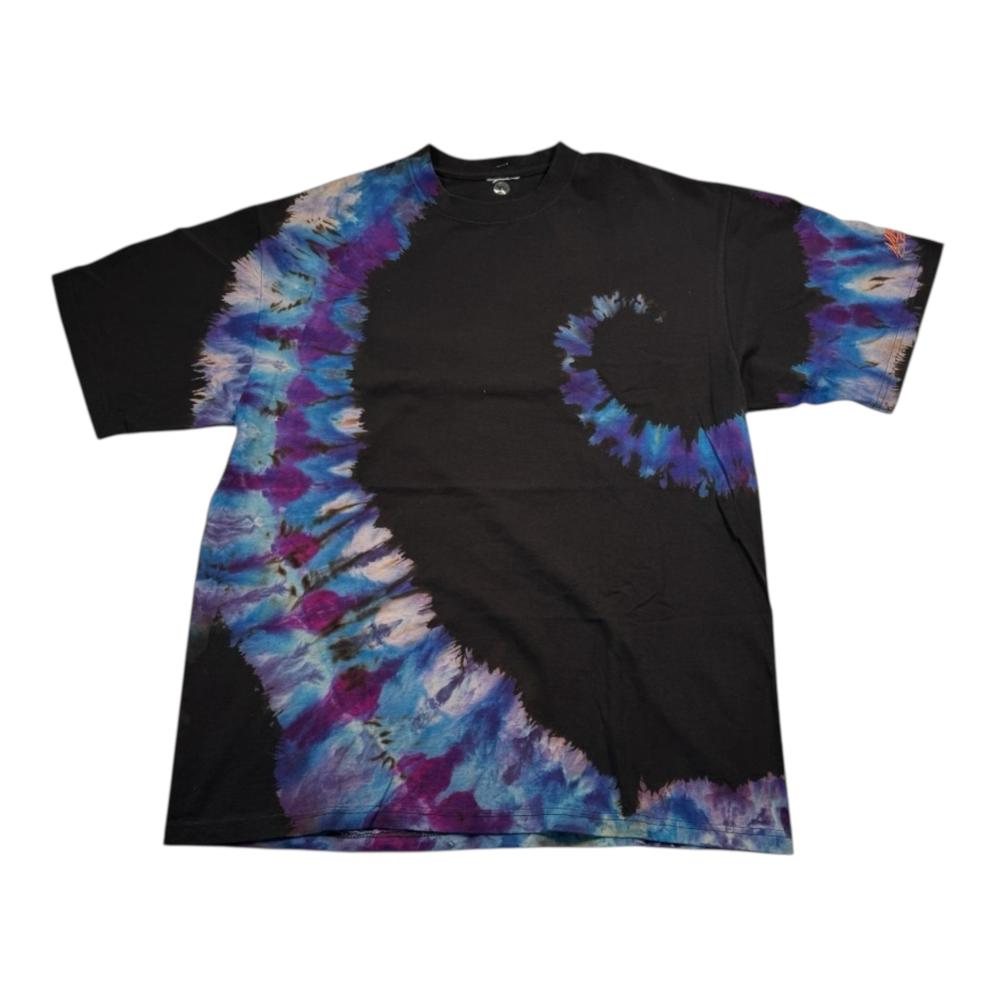 Nyraah Customs "Golden Ratio Swirl Reverse Tie-Dyed Ice-Dye T-Shirt" (Size X-Large)