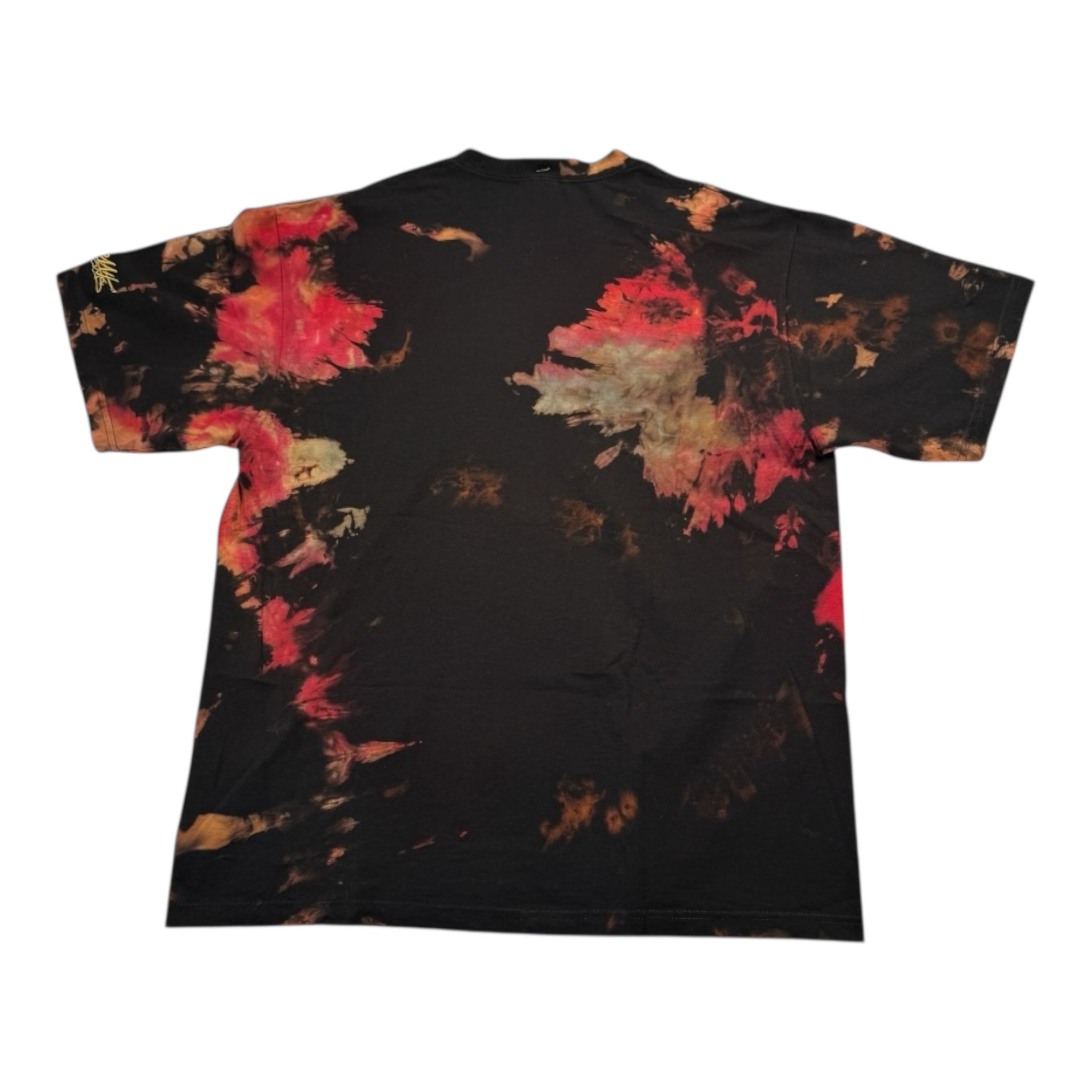 Nyraah Customs "Crimson Bloom Reverse Tie-Dyed Ice-Dye T-Shirt" (Size X-Large