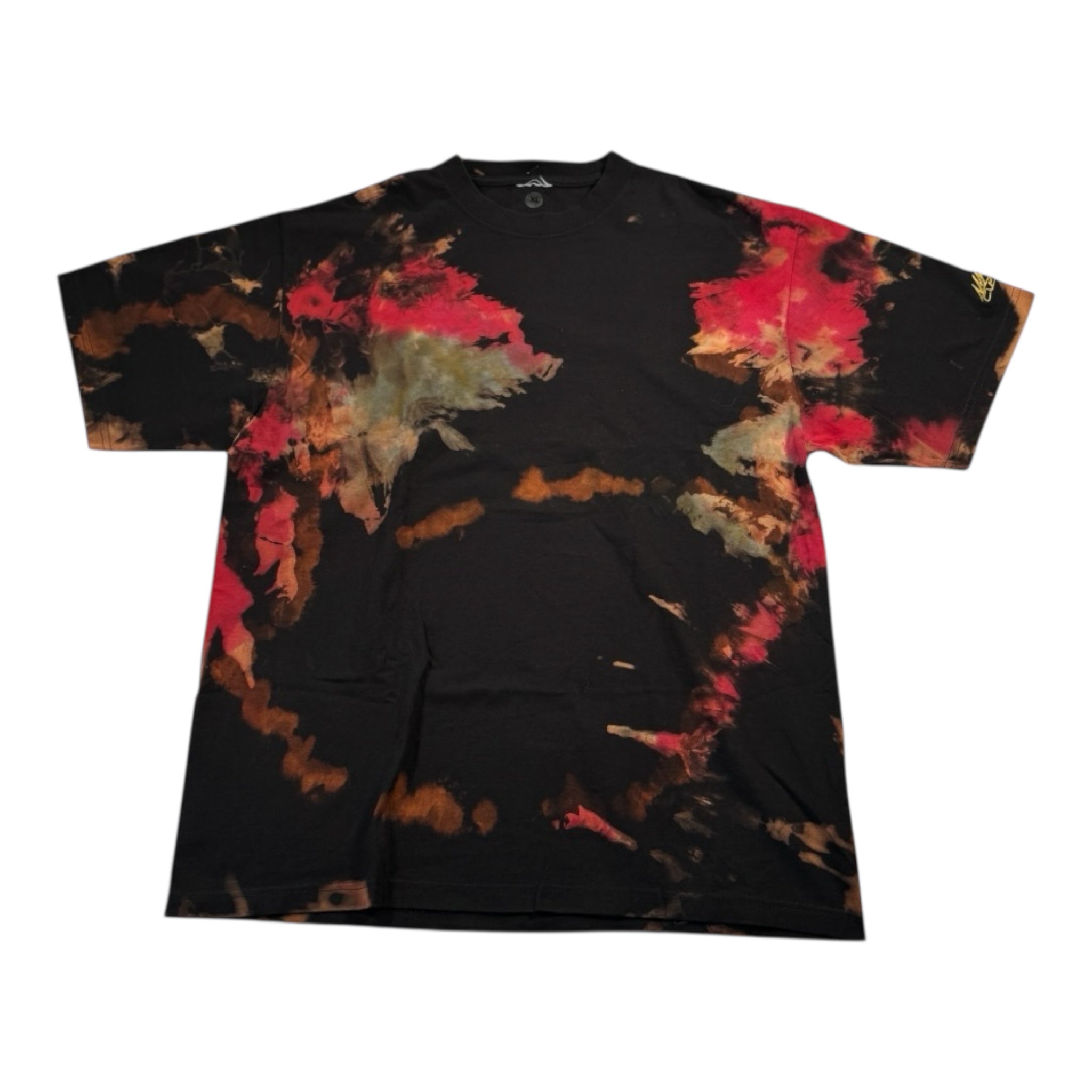Nyraah Customs "Crimson Bloom Reverse Tie-Dyed Ice-Dye T-Shirt" (Size X-Large