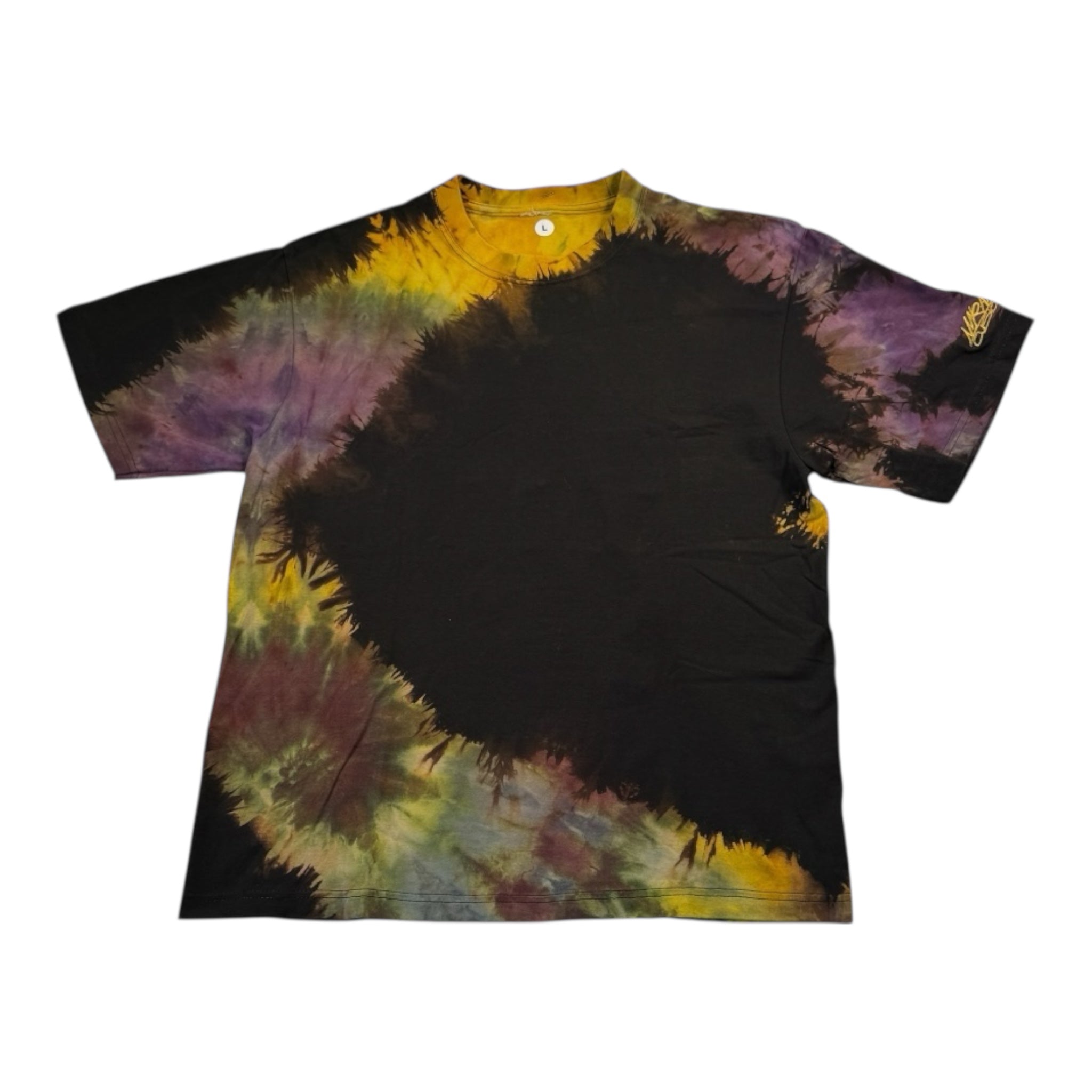 Nyraah Customs "Golden Ratio Swirl Reverse Tie-Dyed Ice-Dye T-Shirt" (Size Large)