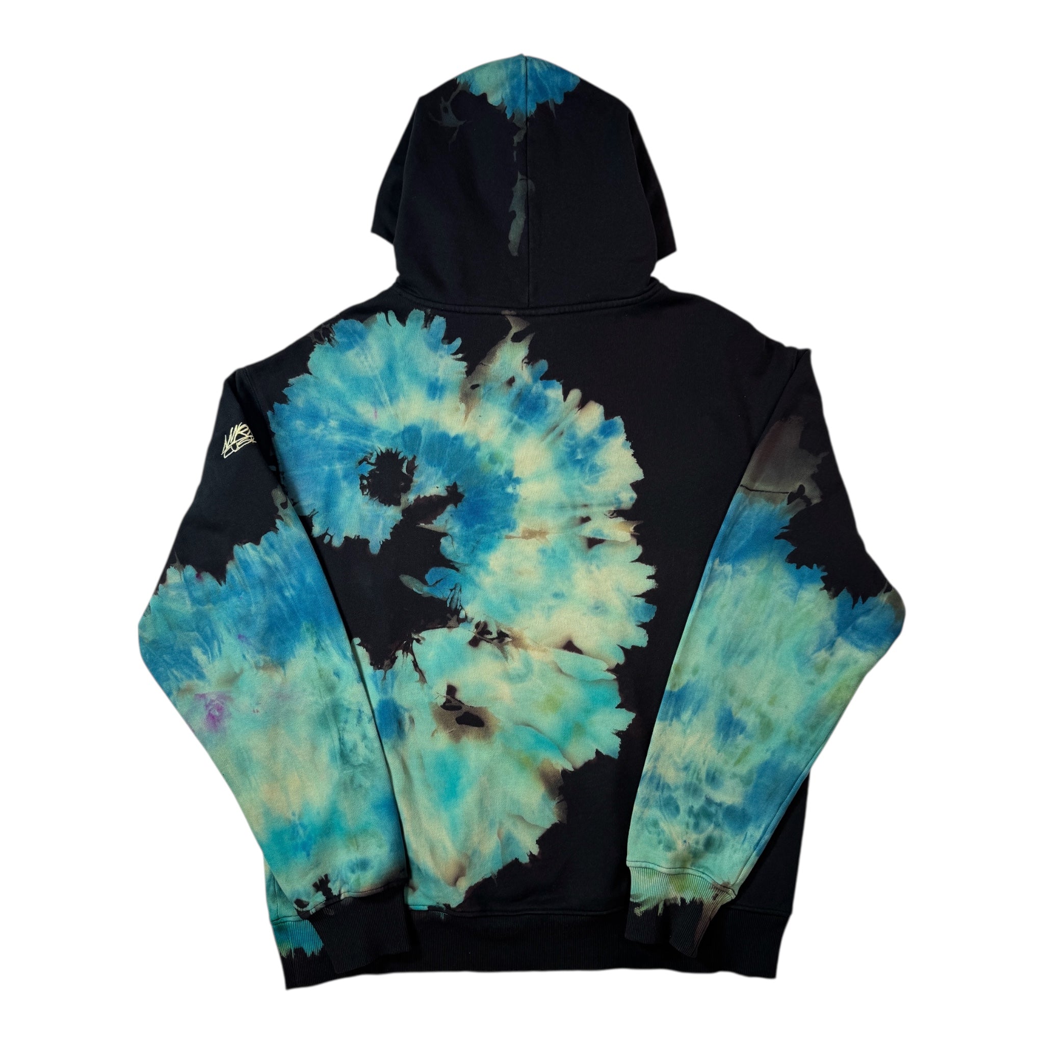 Nyraah Customs "Golden Ratio Swirl Reverse Tie-Dyed Ice-Dye Hoodie (Size Large)