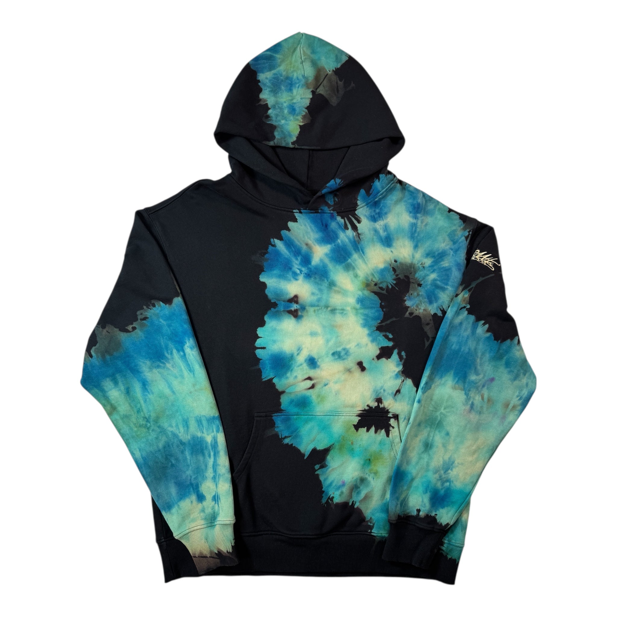 Nyraah Customs "Golden Ratio Swirl Reverse Tie-Dyed Ice-Dye Hoodie (Size Large)